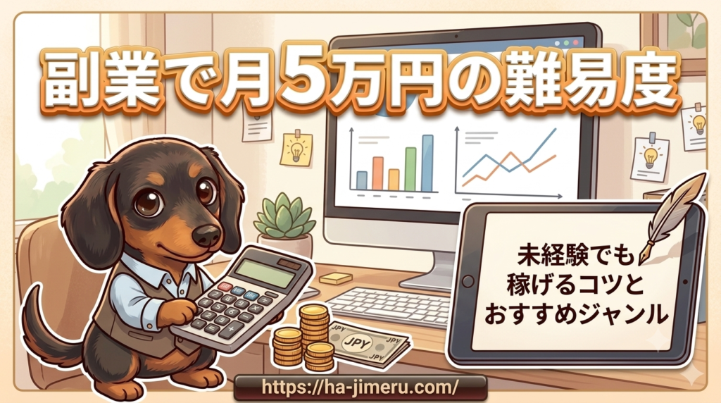 副業 月5万 難易度