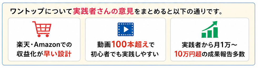 ワントップの特徴