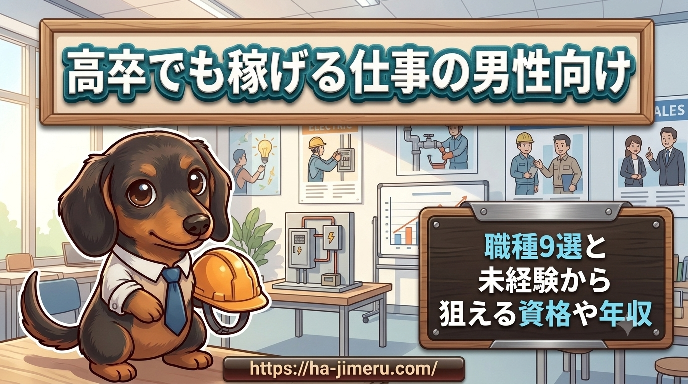 高卒 でも 稼げる仕事 男