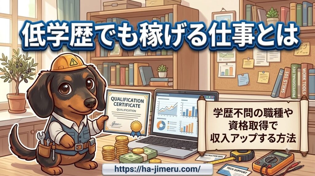 低学歴でも稼げる仕事