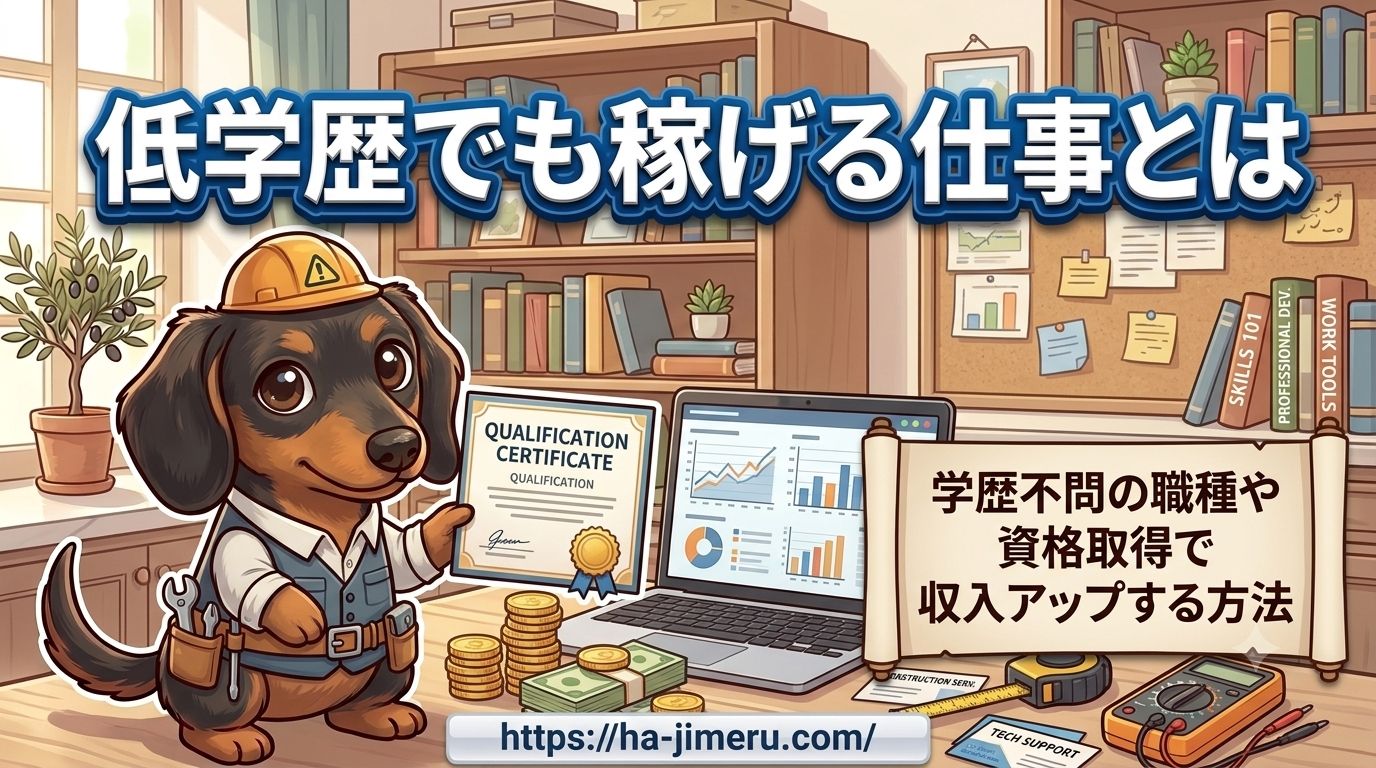 低学歴でも稼げる仕事
