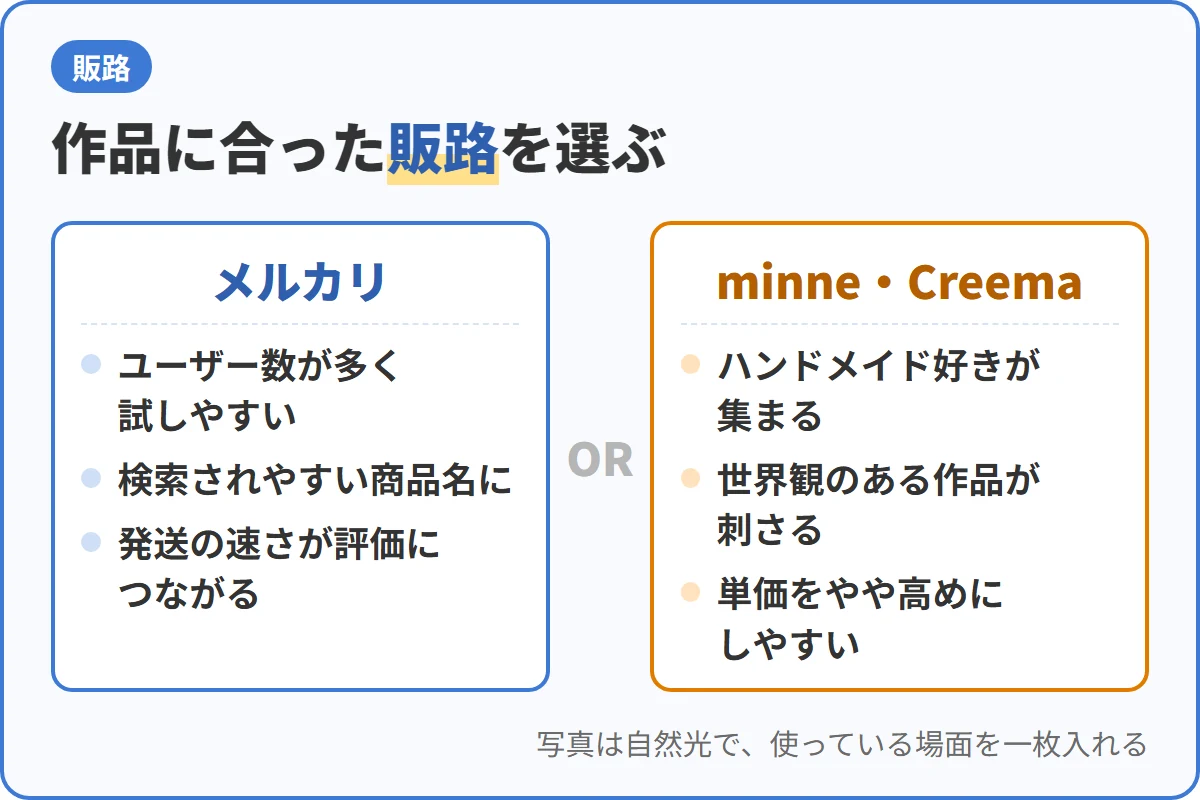 作品に合った販路を選ぶ
